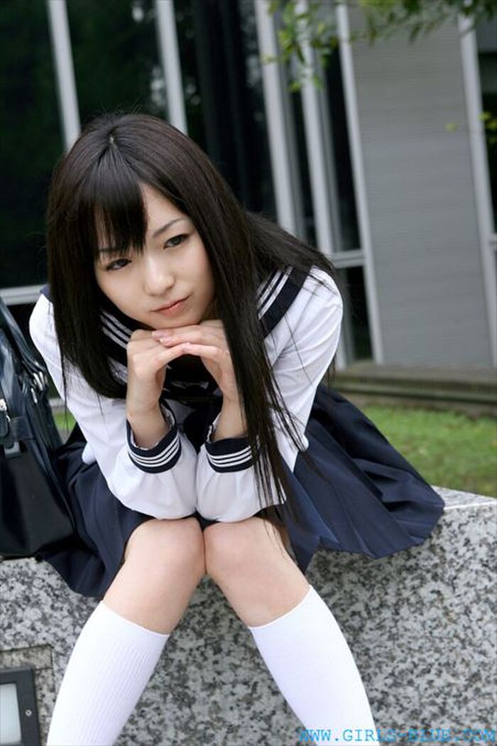 The image that the female high-school cos beautiful woman of the black hair serves in the mouth is too radical ww[31 photos] 10th image