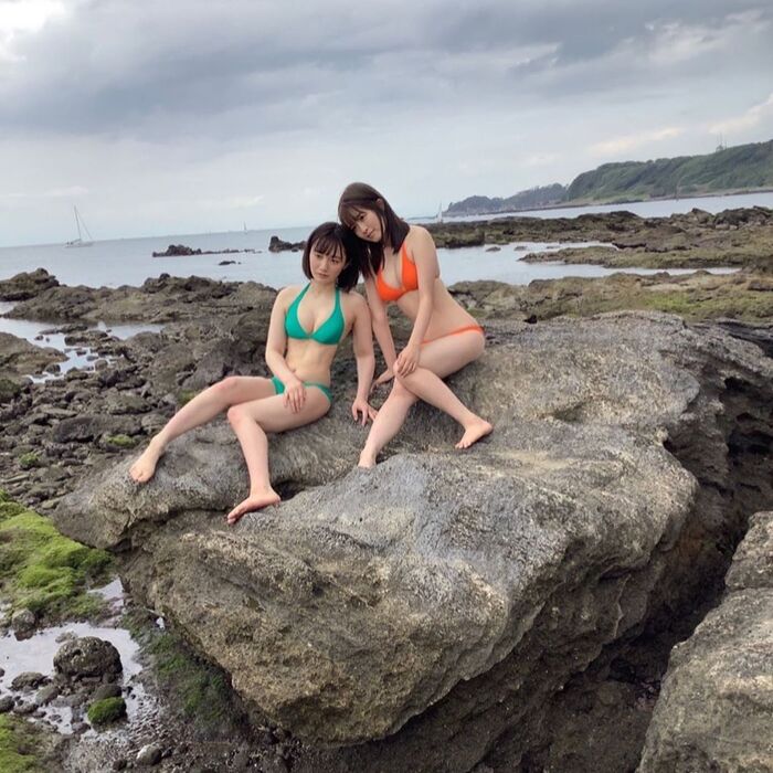 Because dela Awaji, E cup swimsuit image is too rich! Ex mass of active college student members of Lori face, off-shot photo summary! 12th image