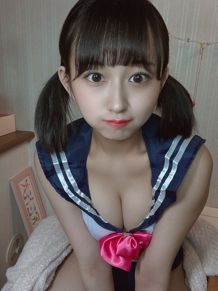 Nishioka Rina, Echiechi Maid's Appearance Is Too Sexy! The swimsuit gravure off shot photograph of the child face Loli big idol is echoed when it is too cute! 27th image