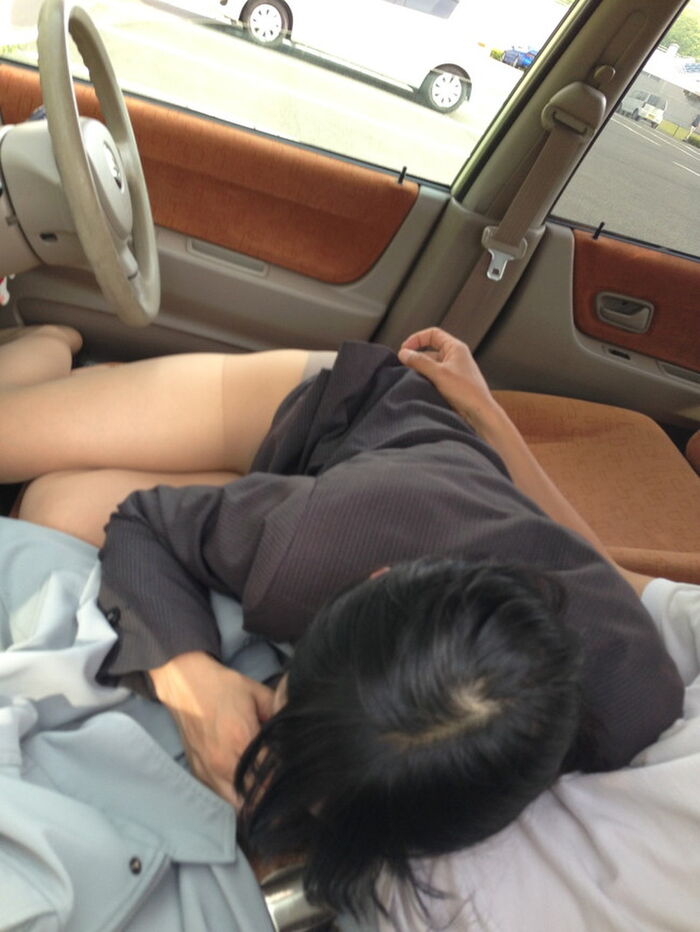 [In-car blowjoro image] blowjot scene just before car sex! (23 sheets) 13th image