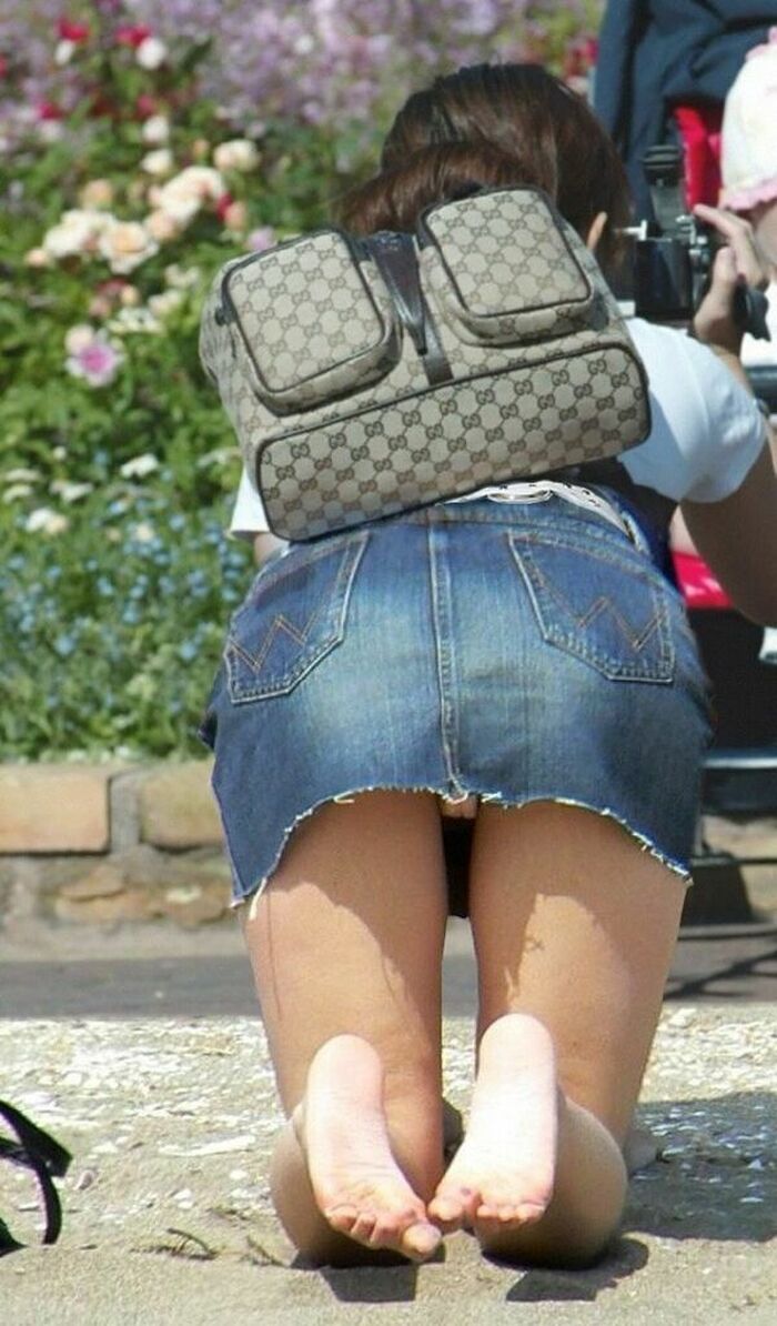 69 punch-raelo images of denim skirts! Voyeurism of the pants of the gal who can be seen round from minisca! 8th image