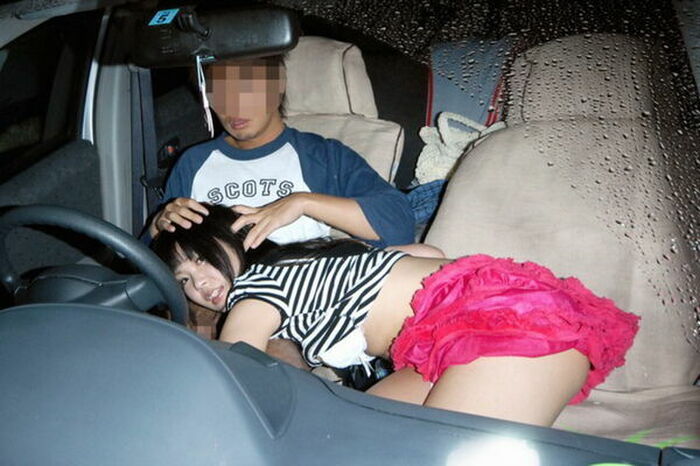Amateur car sex image 102 sheets! SEX couple with Icha in a cramped car [GIF more] 15th image