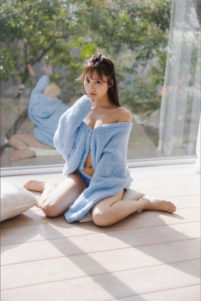 160 swimsuit gravure and breast-shaking GIF images of Sumire Yokono's slender big 52th image