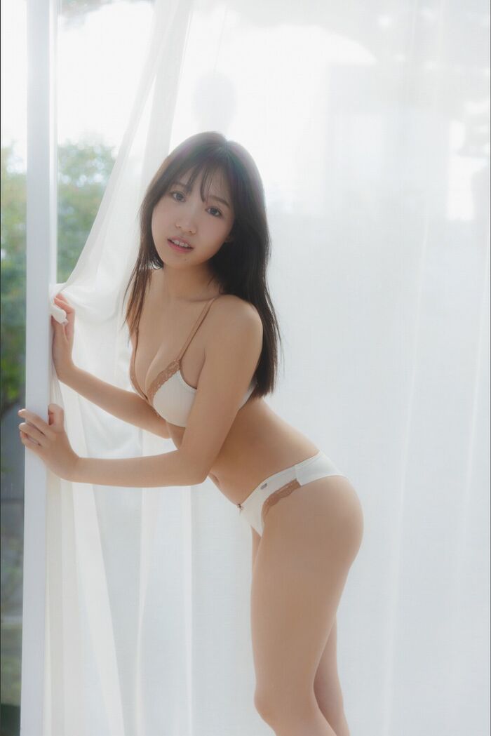 160 swimsuit gravure and breast-shaking GIF images of Sumire Yokono's slender big 99th image