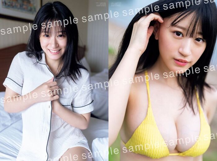 NMB48 Rei Kaminishi, sideways swimming swimsuit is too glamorous! Estimated G cup off-shot images of the 1st photo book are exciting! 20th image