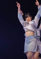 HKT48 member Hirona Luck (22) Happening that the costume is off during the stage and the bra becomes fully seen