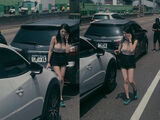 Female Car Owner's Lantern Akita Ryo ... IG god-out net spout nosebleed: Chest lumbar full dew