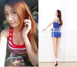 110 Public Long Thigh Goddess - Candice Tsai 譯 Heart - Indigo 你裙 Short Super Criminal Thigh 讓 絲 And No Invitation! !