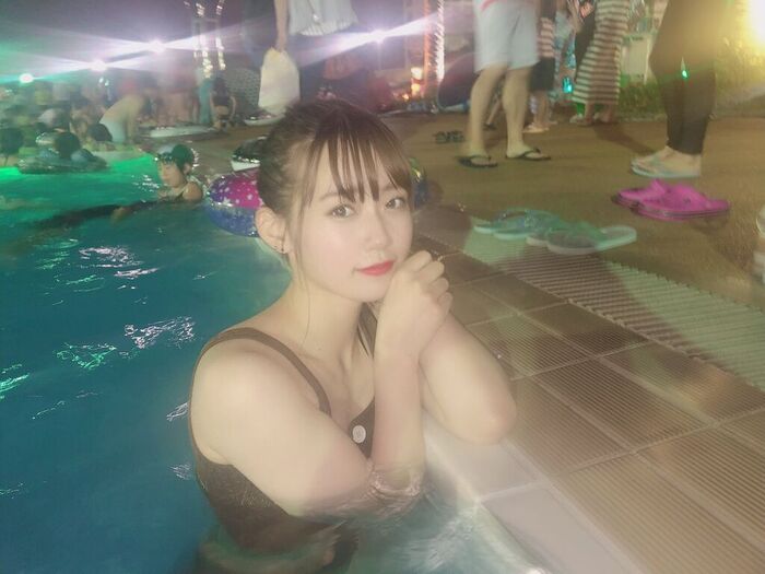 AKB48 Team 8 Hatbe Arina Shocks Bikini Swimsuit! '48G photo collection selection event' pred with style preeminent white bikini appearance image! 14th image