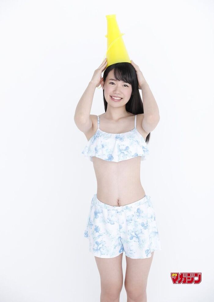 AKB48 Team 8 Hatbe Arina Shocks Bikini Swimsuit! '48G photo collection selection event' pred with style preeminent white bikini appearance image! 7th image